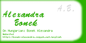 alexandra bonek business card